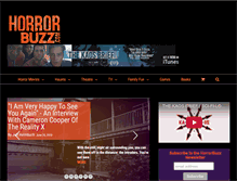 Tablet Screenshot of horrorbuzz.com